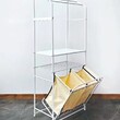 Стеллаж с двойной корзиной для белья и перекладиной 2-х ярусный арт.СКП11 - Мебель для дома
