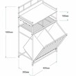 Стеллаж с двойной корзиной для белья 2-х ярусный арт.СК32 - Мебель для дома